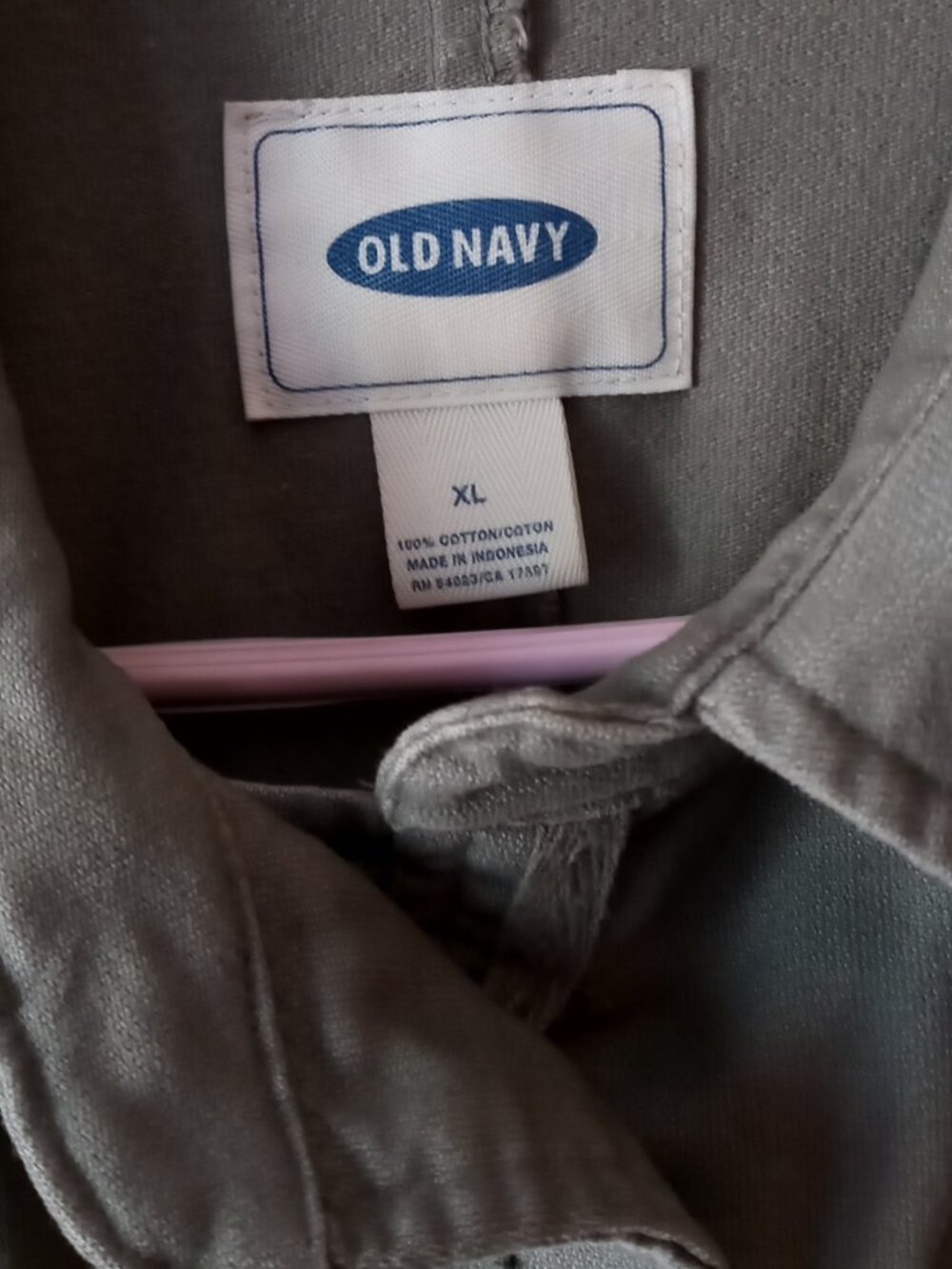 Old Navy Utility Military Jacket Women's XL Army Green Zip Button Front - Picture 3 of 14